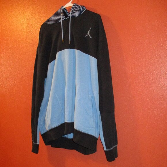 Jordan Men 3X Large Black Blue Long Sleeve Pullover Hoodie - Picture 4 of 10